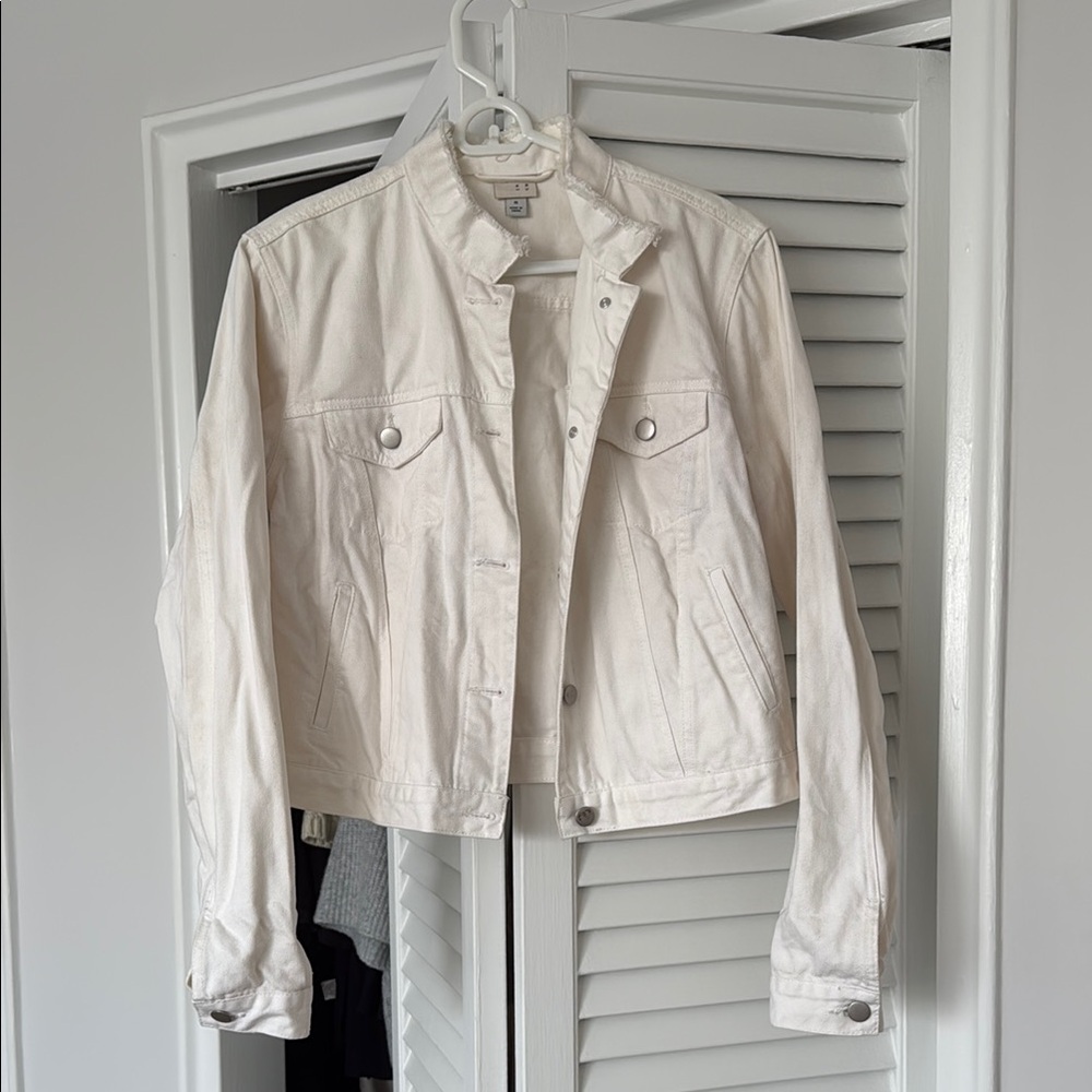 Women's White Denim Jacket